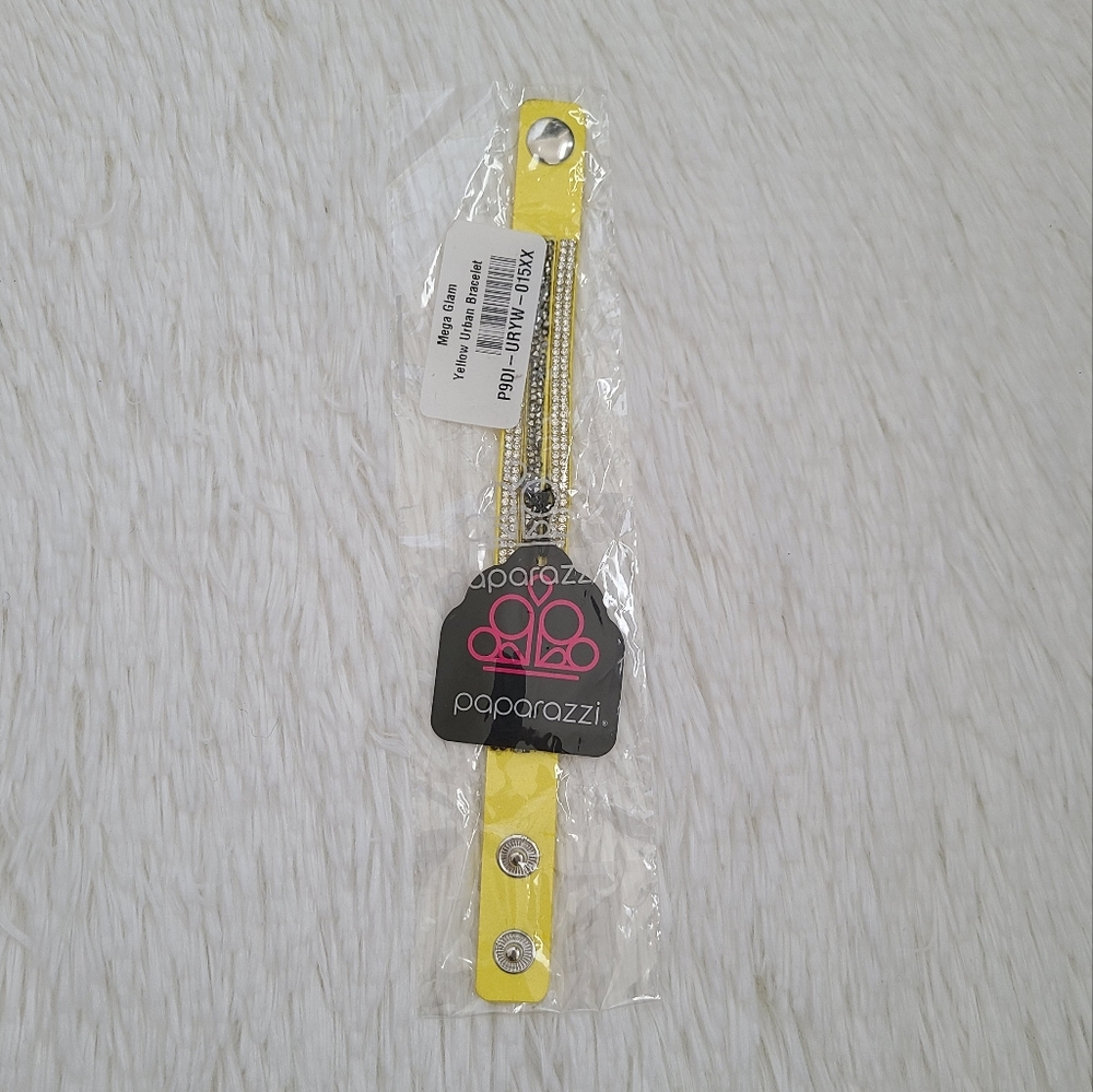 💙 Paparazzi Mega Glam Yellow Urban Bracelet NWT (3 For $15)